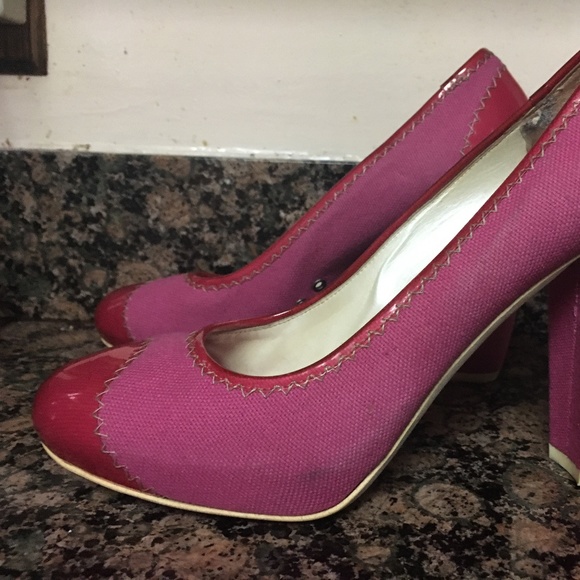 Vintage Theory hot pink shoes mall goth Y2K size 8 - Picture 11 of 11